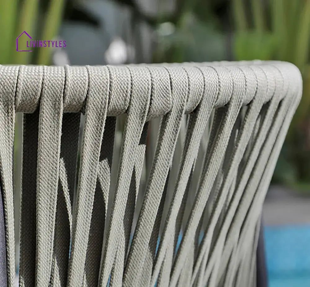 Rocío De la Outdoor Patio Seating Set 2 Chairs and 1 Table Set (Green) Braided & Rope - Coffee Table Sets