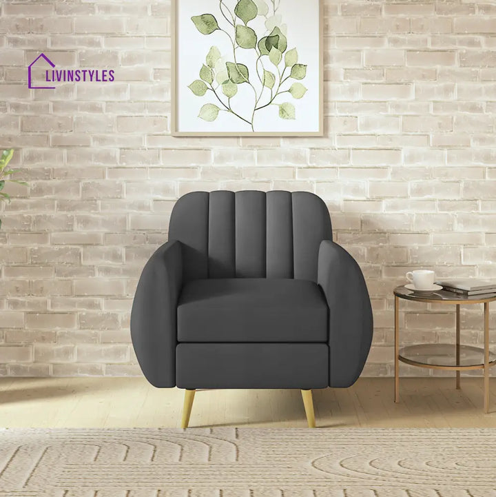 Rodion High Density Foam Sofa Set 1 Seater / Dark Grey sofa