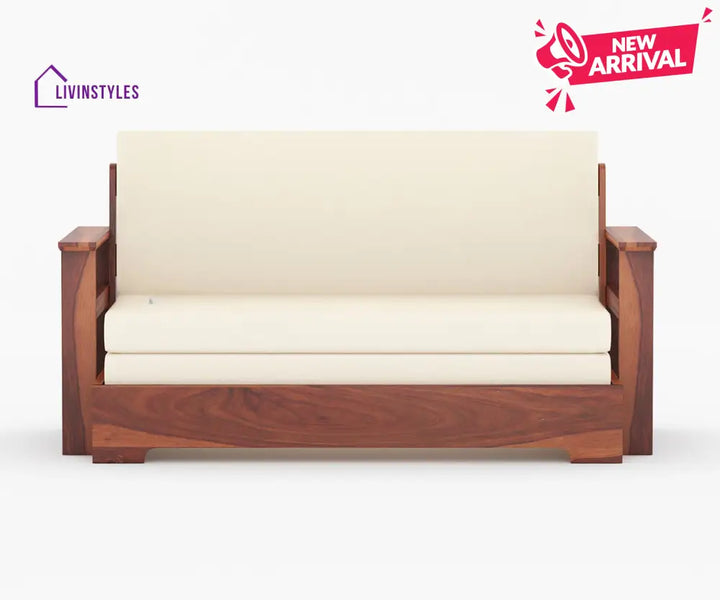 Rodion Solid Wood Sheesham Sofa Cum Bed | Solid Wood Sofa Come Bed (Honey Finish)