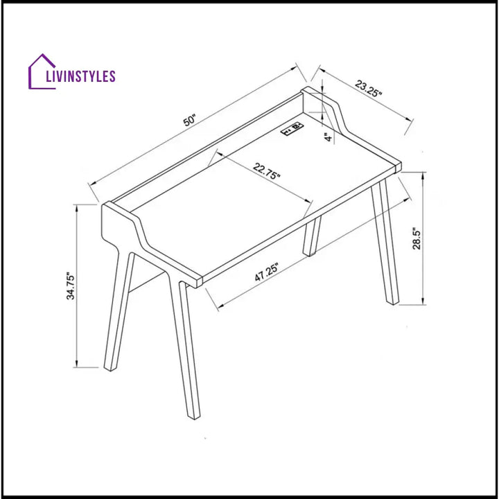 Rodion Solid Wood Study Table for Students