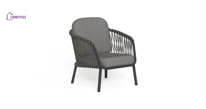 Rogar Outdoor Sofa Set 2 Seater 2 Single seater and 1 Center Table Set (Black + Grey) Braided & Rope - Sofa Sets