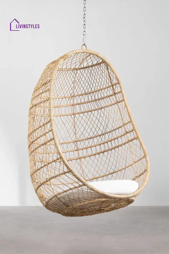 Rogelio Single Seater Hanging Swing Without Stand For Balcony Garden Swing (Honey) - Swings