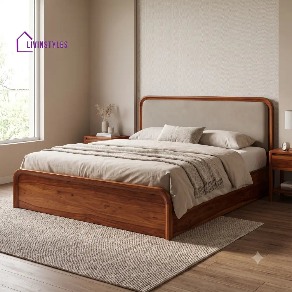 Rohini Wooden Bed | Solid Wood Double Bed | Wooden King size bed & Wooden Queen size bed