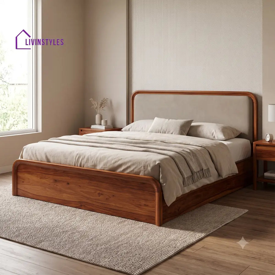 Rohini Wooden Bed | Solid Wood Double Bed | Wooden King size bed & Wooden Queen size bed