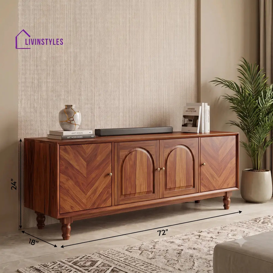 Rohit Solid Sheesham Wood Tv Unit for Living Room | Tv Cabinet | Tv Console