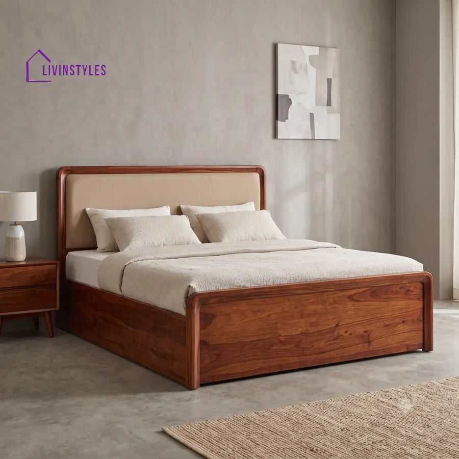 Rohit Wooden Double Bed | Hydraulic Bed in King Size