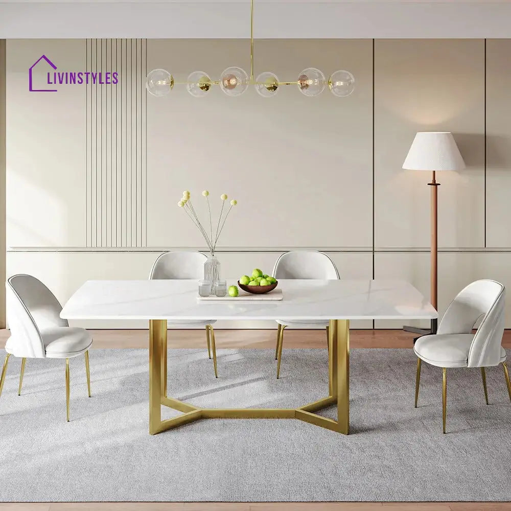 Roman 7PCS Modern Luxe Dining Table Sets for 6