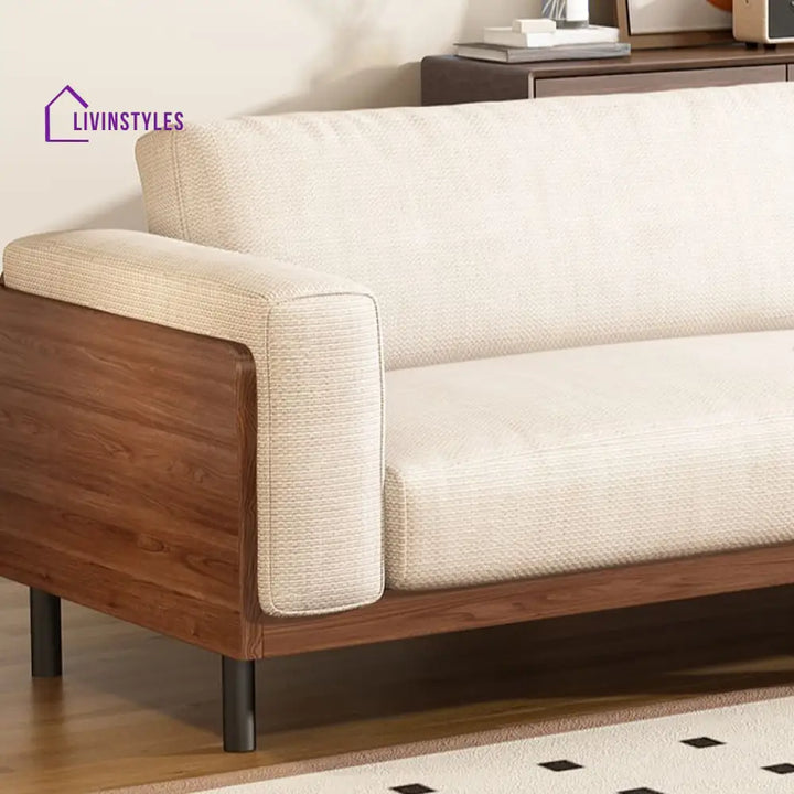 Roman Solid Wood 3 Seater Sofa for Living Room