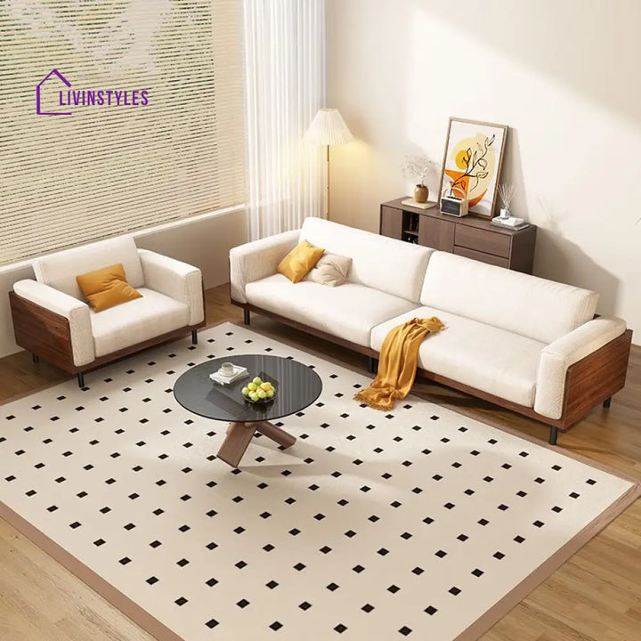 Roman Solid Wood 3 Seater Sofa for Living Room