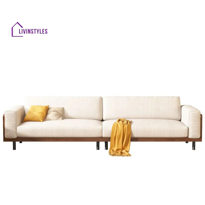 Roman Solid Wood 3 Seater Sofa for Living Room