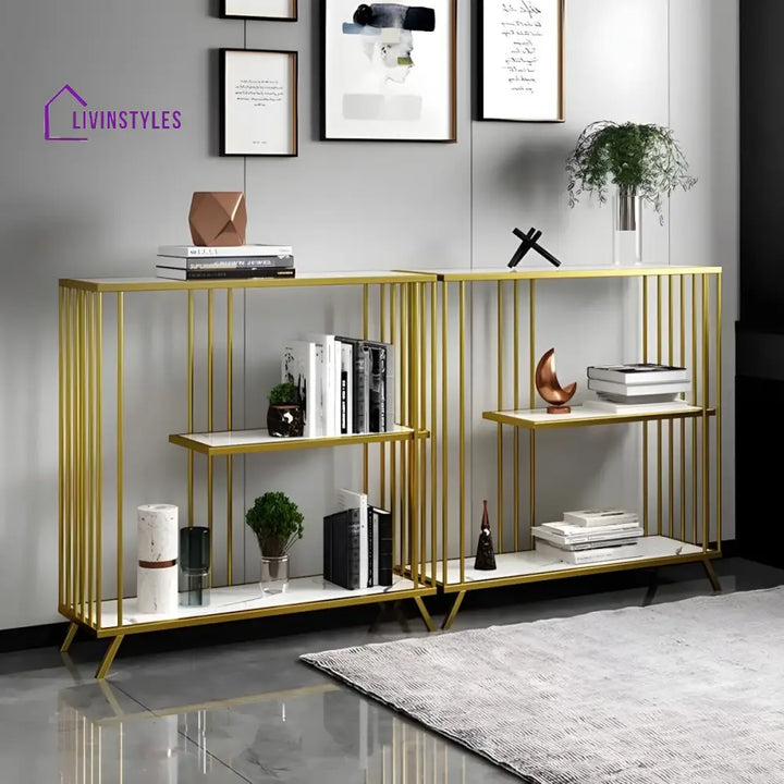 Roman Stainless Steel Console Table for Living Room