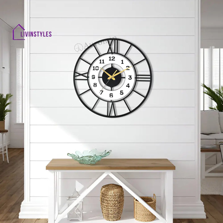 Roman Stylish Metal Wall Clock 40 cm l 16 inch