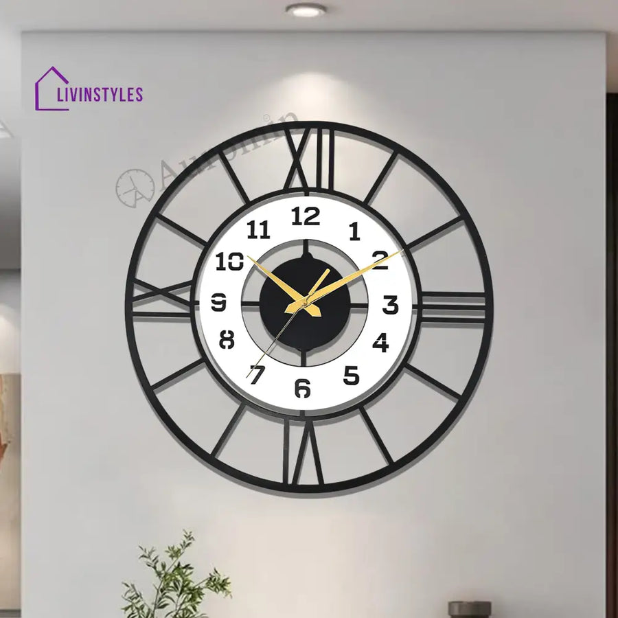 Roman Stylish Metal Wall Clock