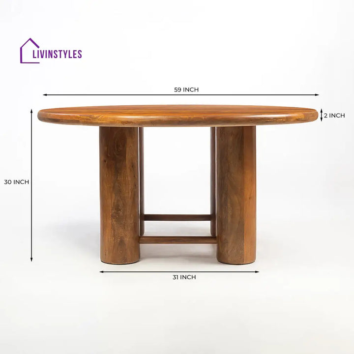 Roman Wooden 6 Seater Dining Table Dining Table