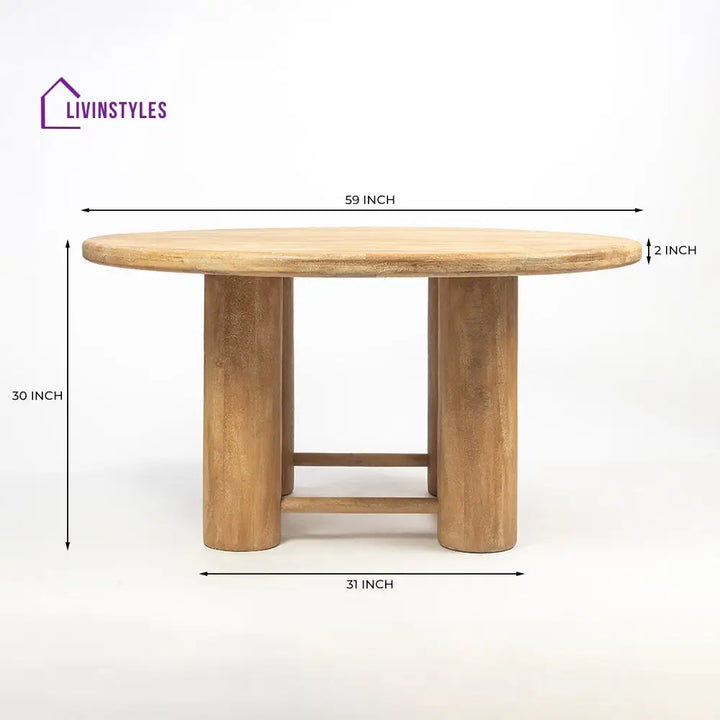 Roman Wooden 6 Seater Dining Table Dining Table
