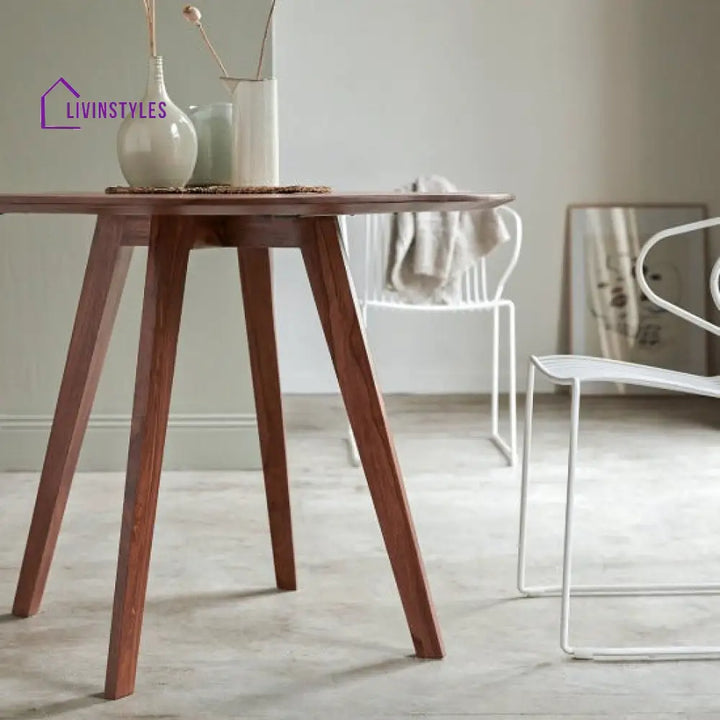 Romeo Round Top Four Seater Dining Table (Honey Finish)
