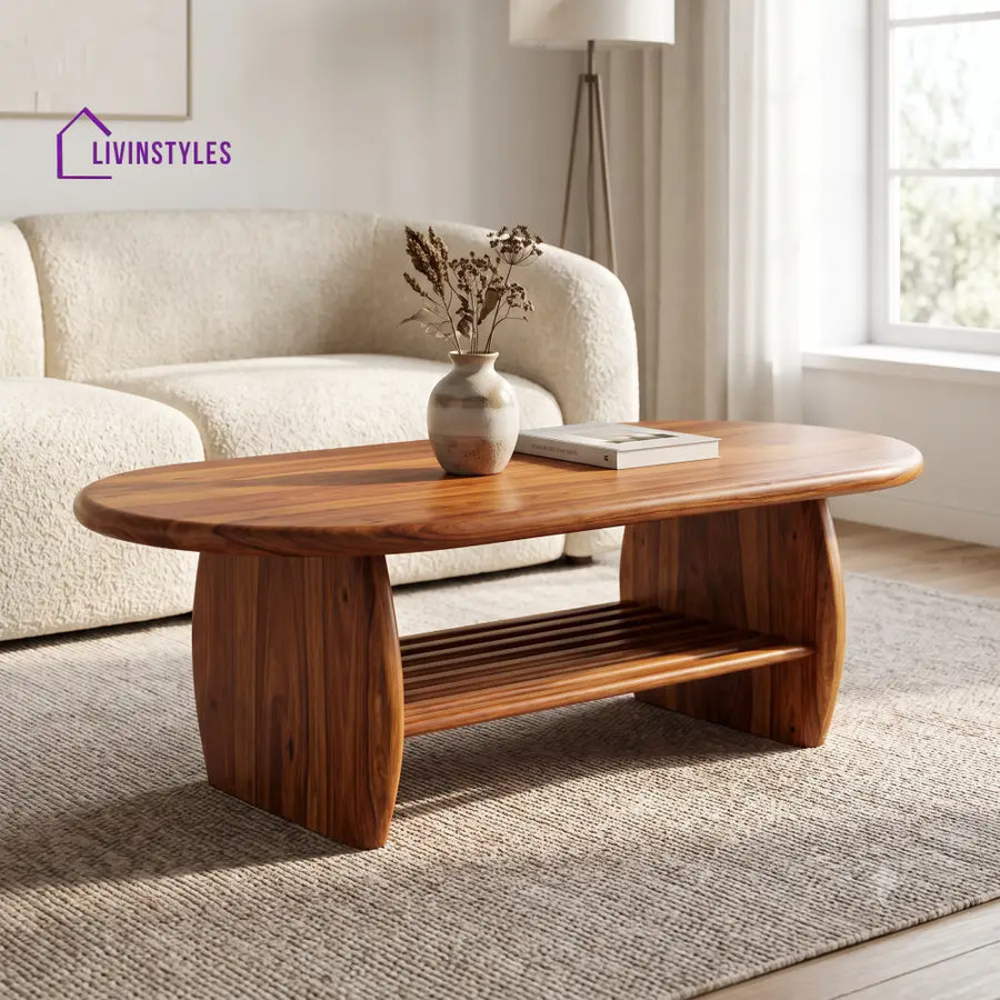 Romy Wooden Coffee Table for Living Room | Tea Table | Teapoy | Center table