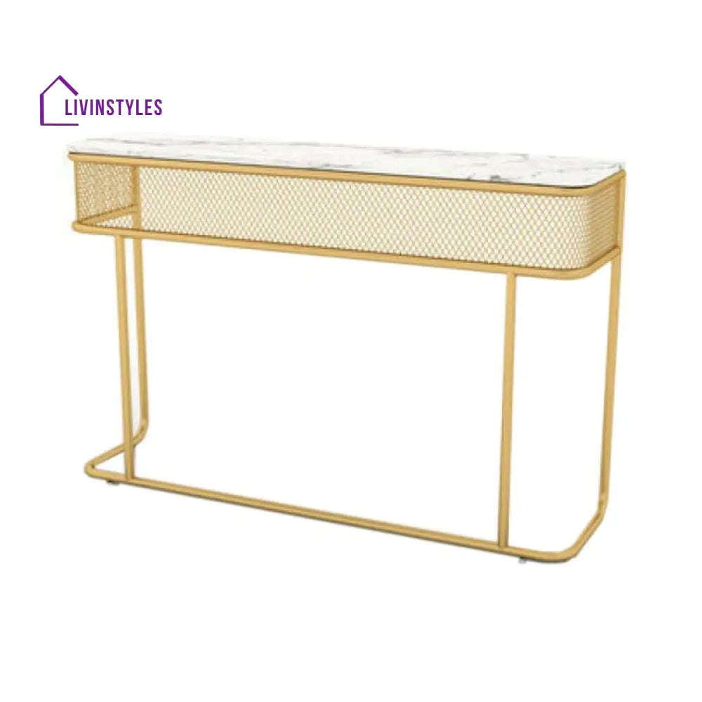 Ronavraj Stainless Steel Living Room Console Table