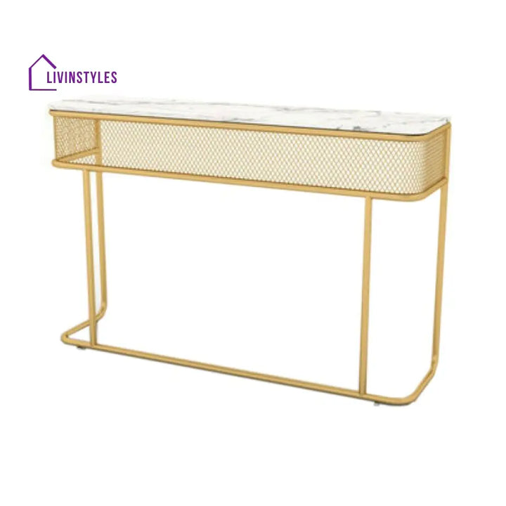 Ronavraj Stainless Steel Living Room Console Table