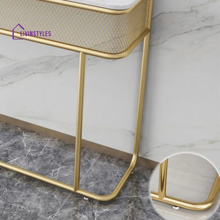 Ronavraj Stainless Steel Living Room Console Table