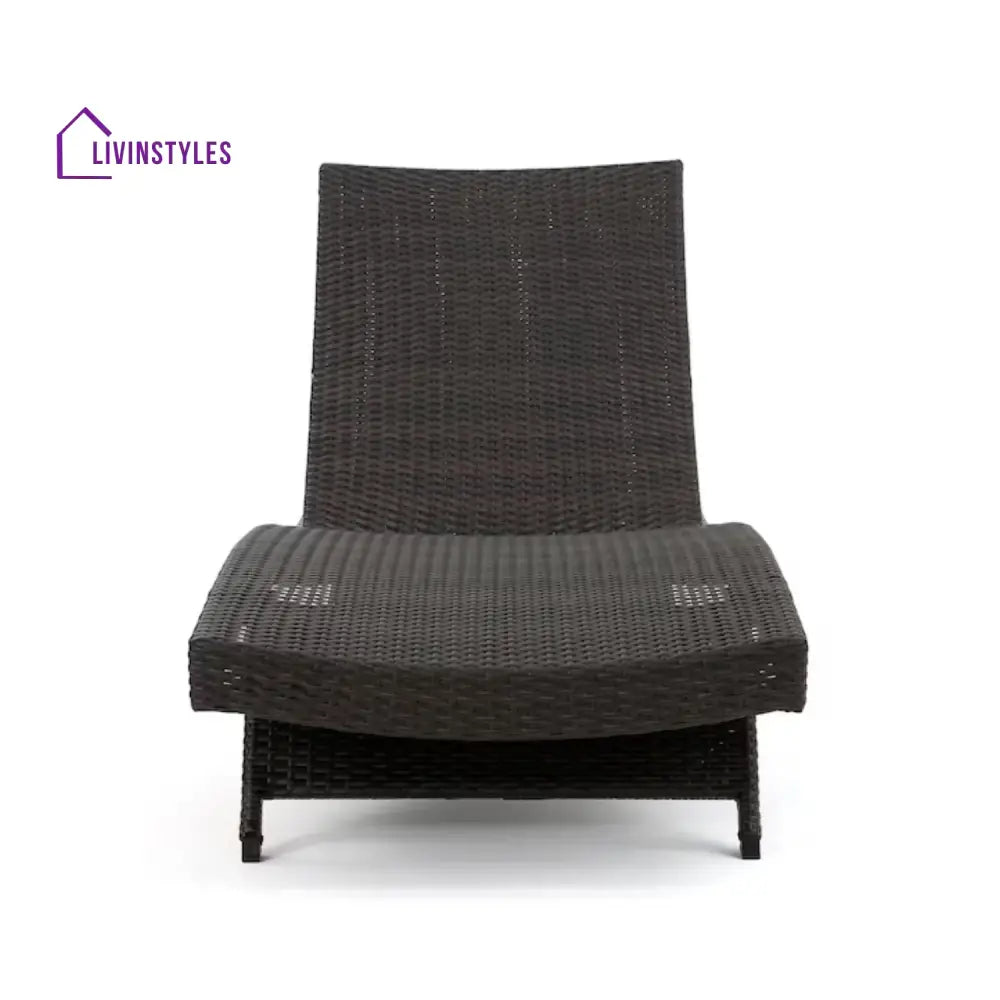 Ronke Outdoor Rattan Wicker Lounge Chairs Set of 2 with Matching Side Table - Lounger Set