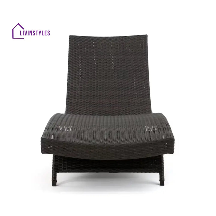 Ronke Outdoor Rattan Wicker Lounge Chairs Set of 2 with Matching Side Table - Lounger Set