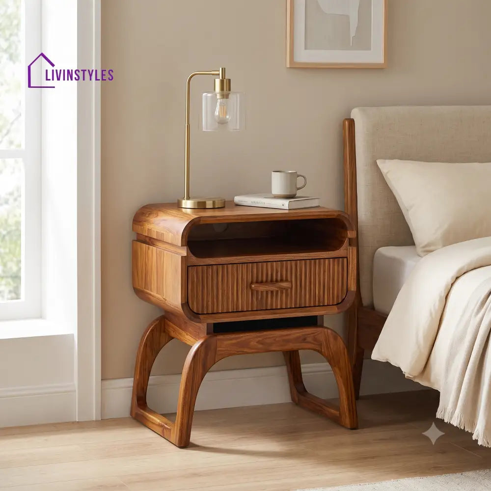 Ronke Premium Wooden Bedside Table | Side Table for Bedroom
