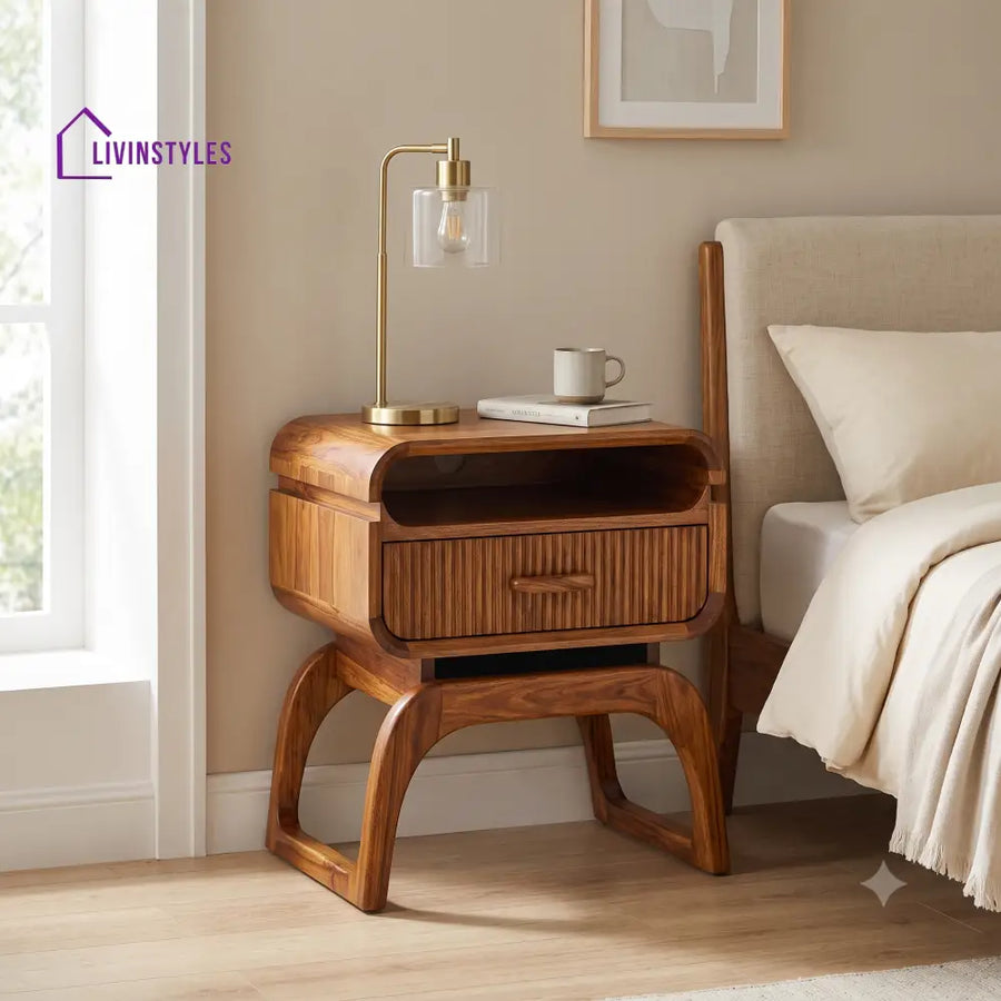 Ronke Premium Wooden Bedside Table | Side Table for Bedroom