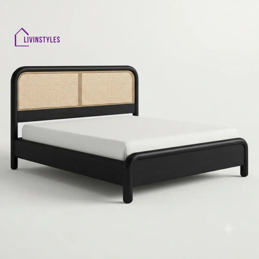 Rorisang Wooden Double Bed | King Size Bed | Queen Size Bed - Bed Without Storage
