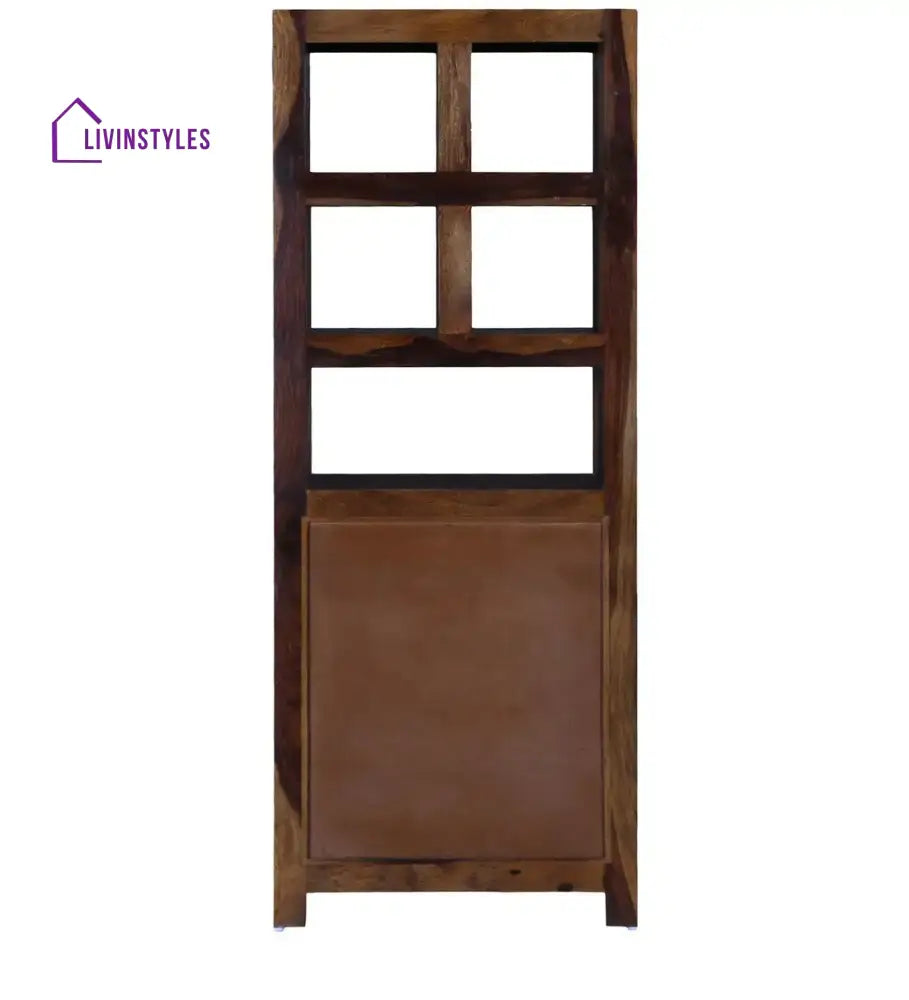 Rosa Acro Solid Sheesham Wood Book Shelf with Study Tables Study Table