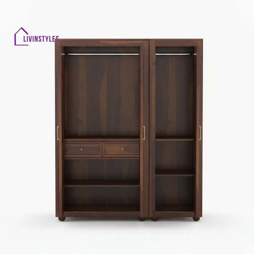 Rosa Sheesham Wood 3 door wardrobe