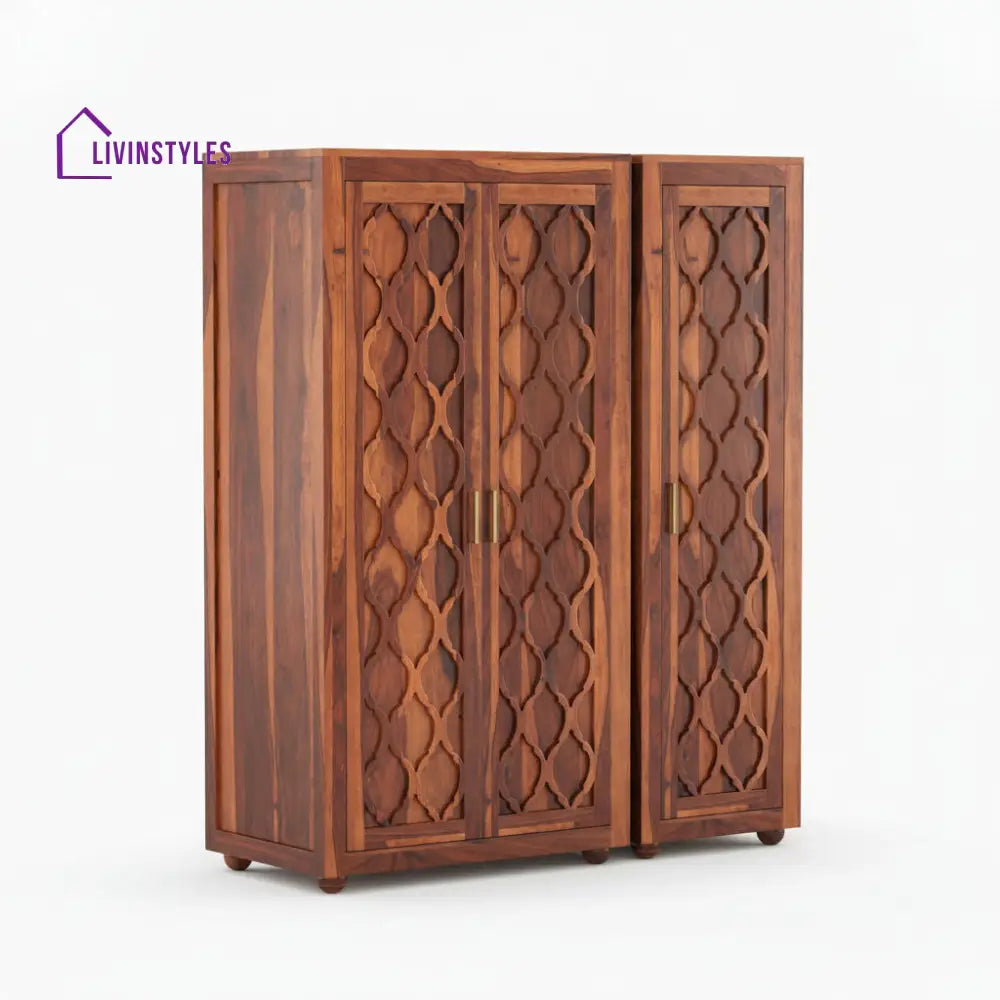 Rosa Sheesham Wood 3 door wardrobe