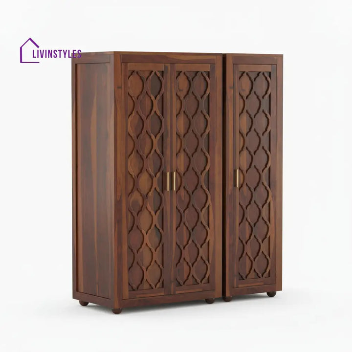 Rosa Sheesham Wood 3 door wardrobe
