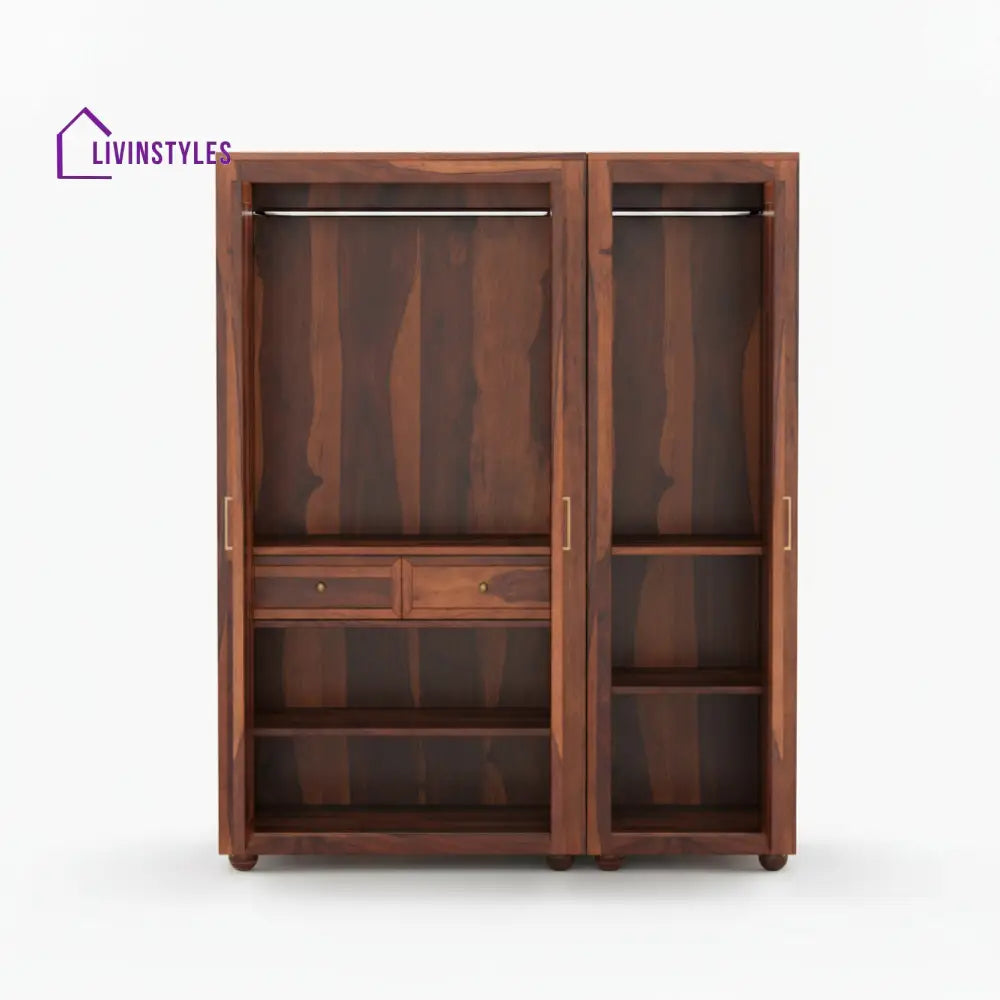 Rosa Sheesham Wood 3 door wardrobe