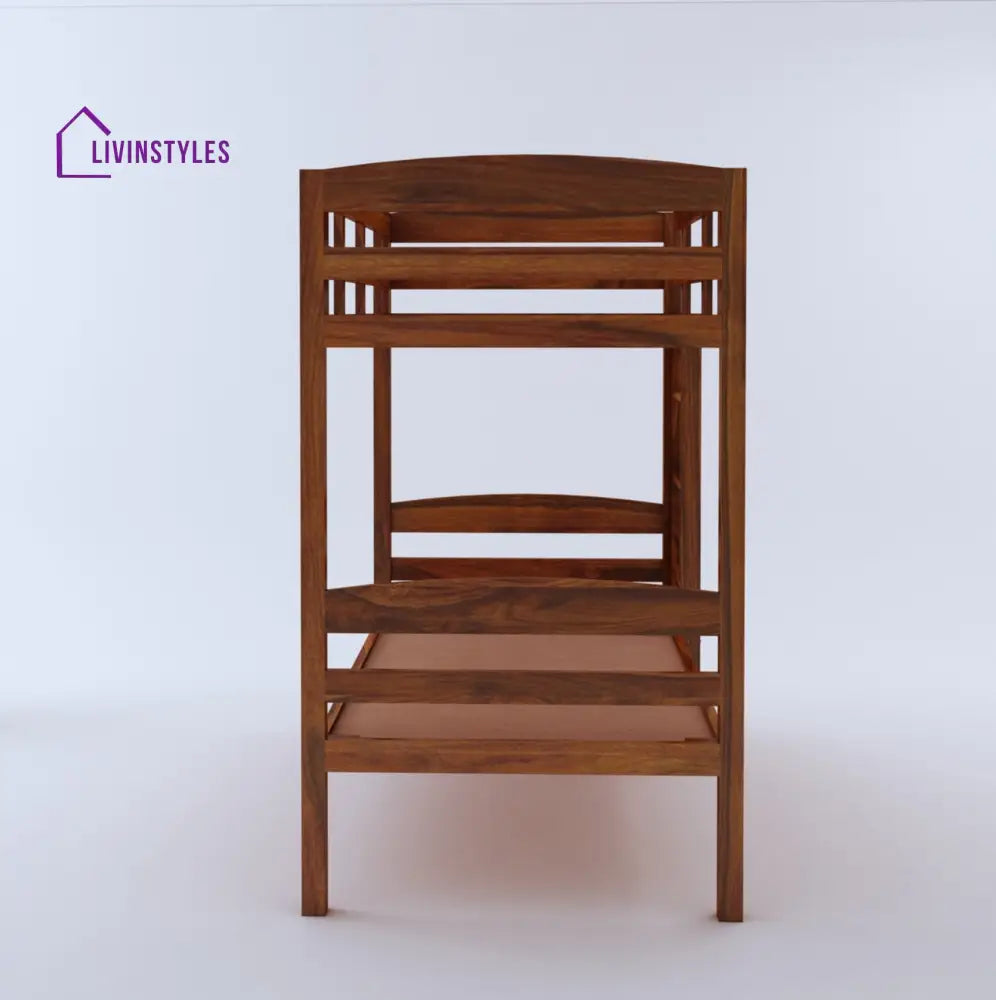Rosa Solid Sheesham Wood Bunk Bed Without Storage Bunk Bed