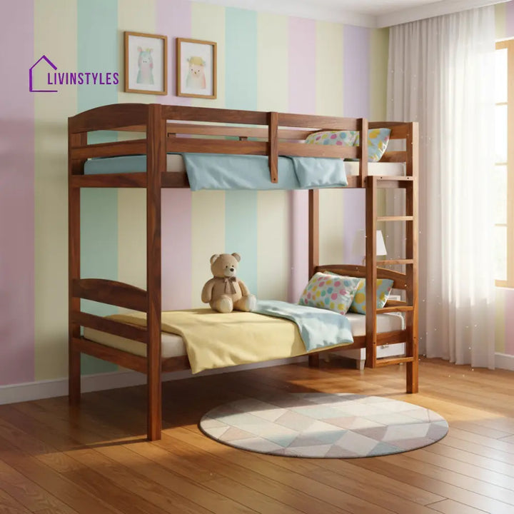 Rosa Solid Sheesham Wood Bunk Bed Without Storage Bunk Bed