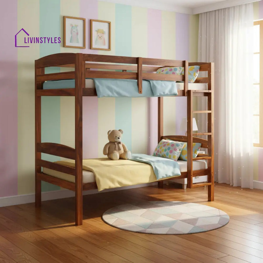 Rosa Solid Sheesham Wood Bunk Bed Without Storage Bunk Bed