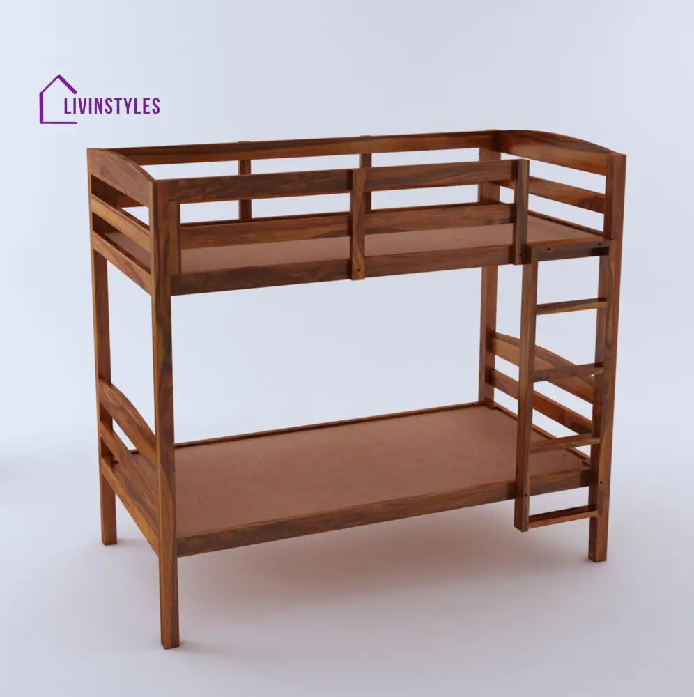 Rosa Solid Sheesham Wood Bunk Bed Without Storage Bunk Bed