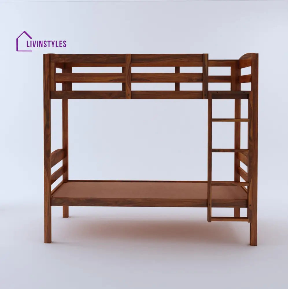 Rosa Solid Sheesham Wood Bunk Bed Without Storage Bunk Bed