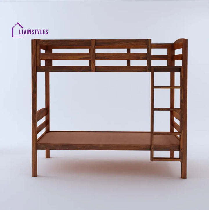 Rosa Solid Sheesham Wood Bunk Bed Without Storage Bunk Bed