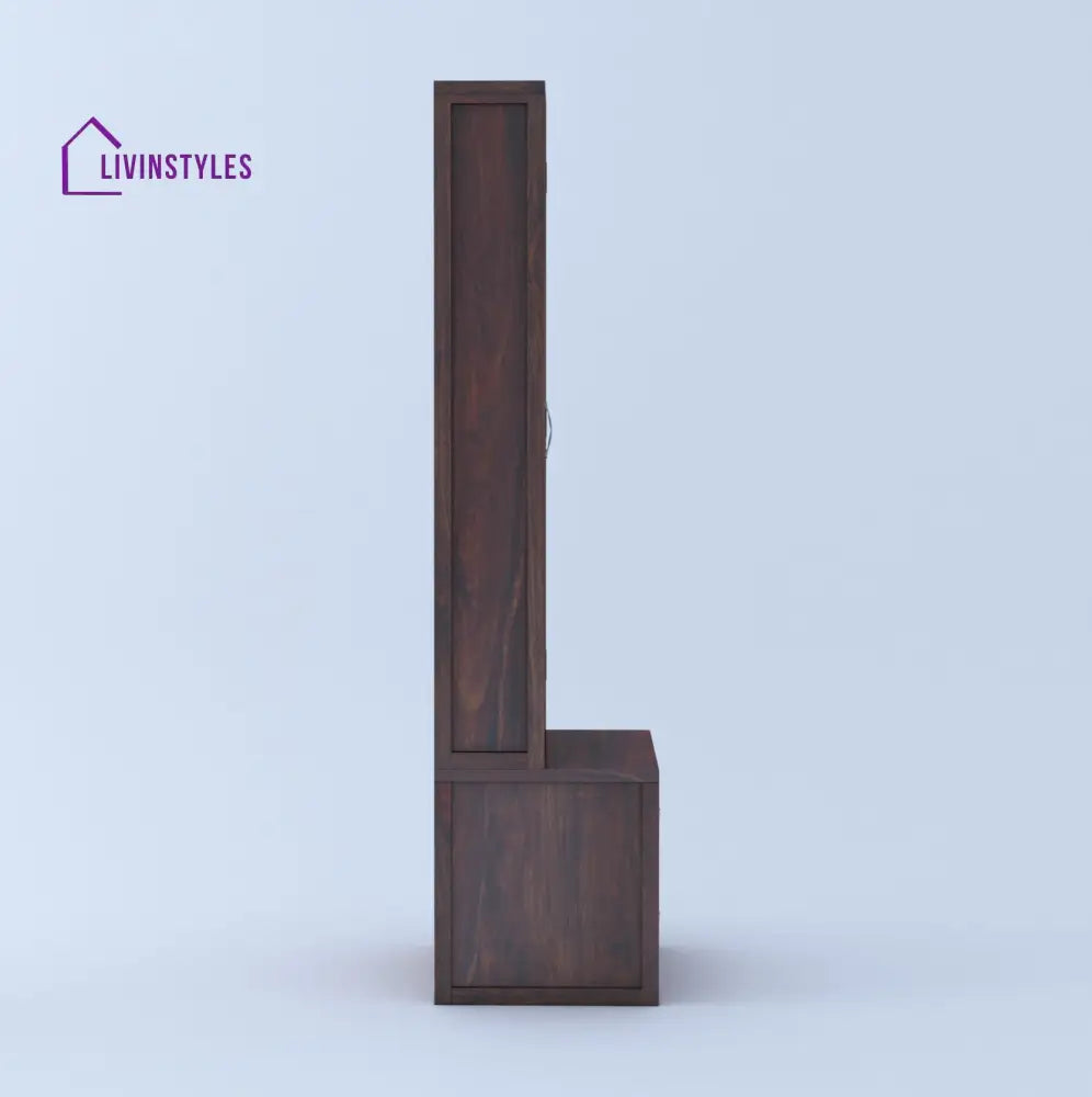 Rosa Solid Sheesham Wood Dressing Table with Cabinet Dresser