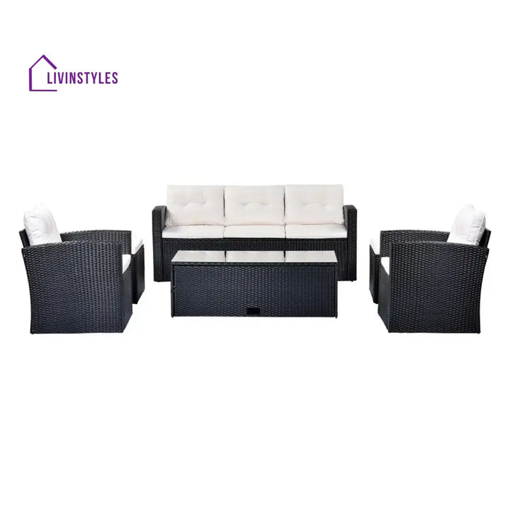 Rosario 6 Piece Outdoor Conversation Set All Weather Wicker Sectional Sofa - Sofa Set