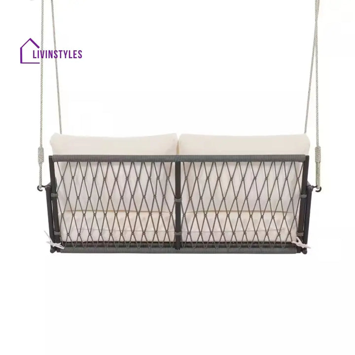 Rosario Double Seater Hanging Swing Without Stand For Balcony Garden Swing Braided & Rope - Swings