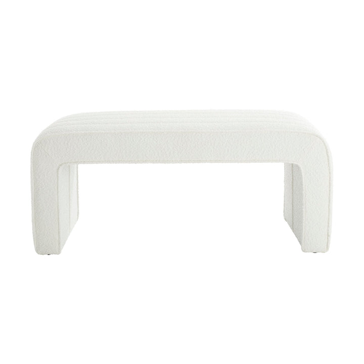 Mauro Rosewood Panelled Bench - Boucle Ivory End of Bed Ottomans
