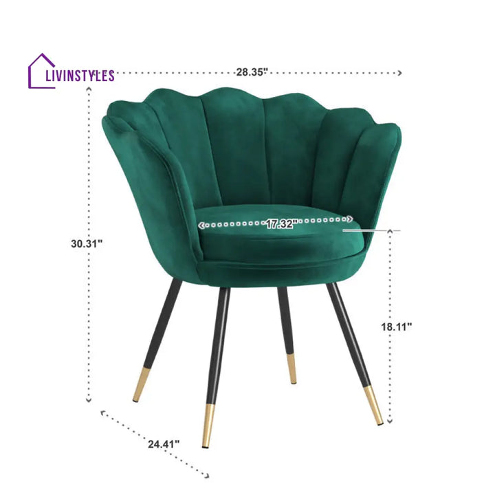 Roshika Metal and Fabric Arm Chair | Living Room Chair | Lounge Chair