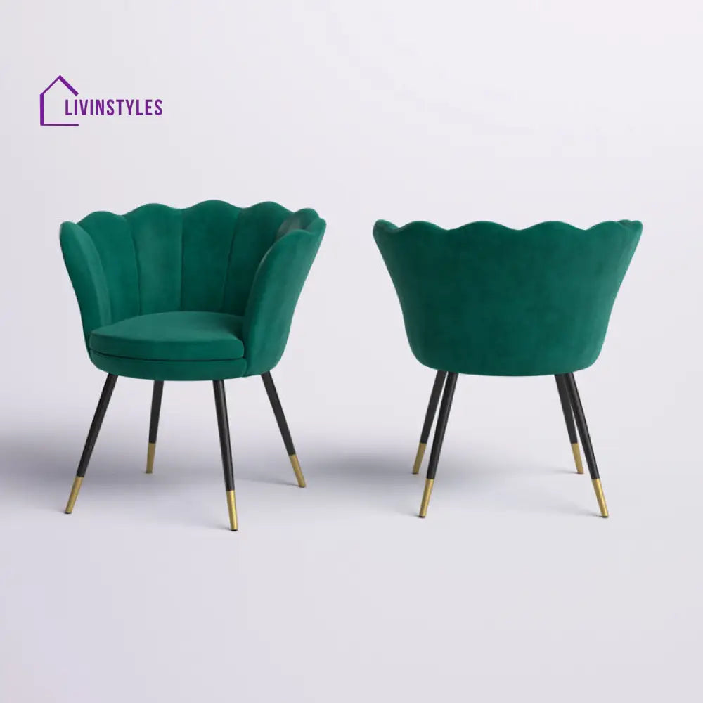 Roshika Metal and Fabric Arm Chair | Living Room Chair | Lounge Chair