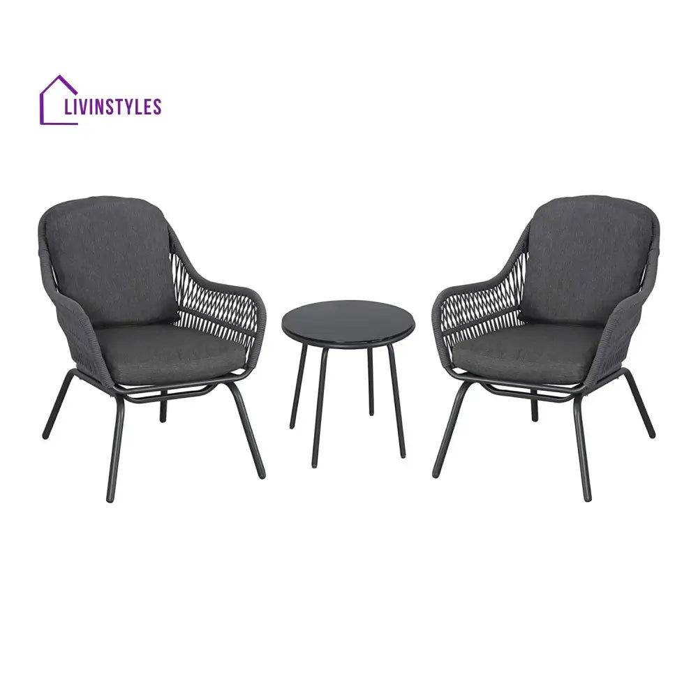 Roshni 3 Piece Outdoor Rope Patio Set - Patio Set