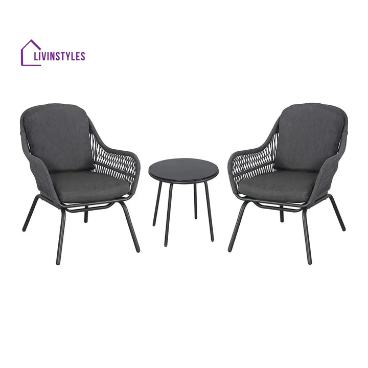 Roshni 3 Piece Outdoor Rope Patio Set - Patio Set