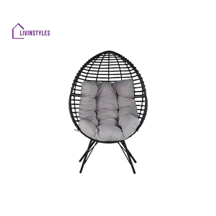 Rosiello Single Seater Swing Basket For Balcony & Garden (Black) - Swings
