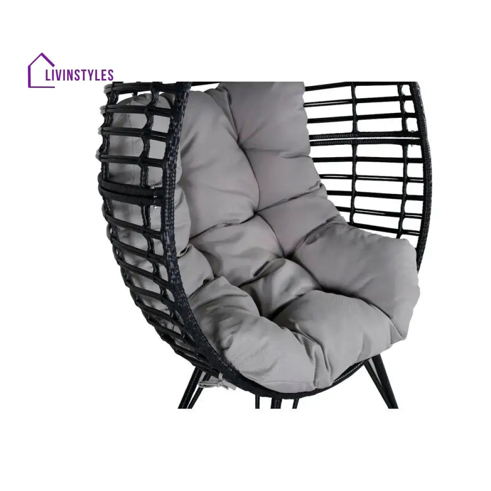 Rosiello Single Seater Swing Basket For Balcony & Garden (Black) - Swings